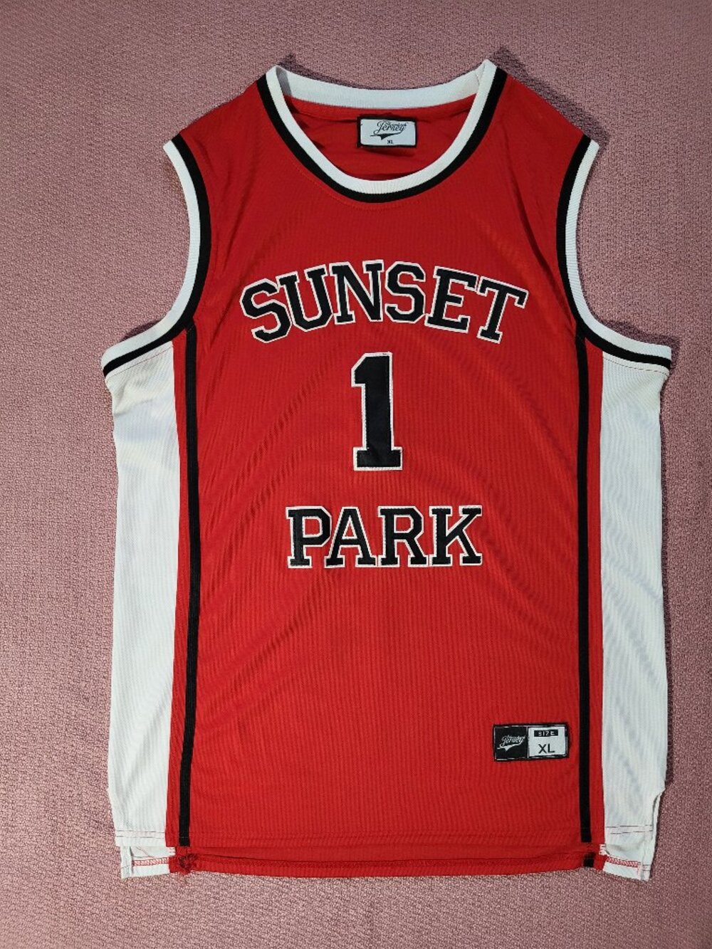 Throwback Jersey Sunset Park Mens Basketball Jersy #1 - Size XL